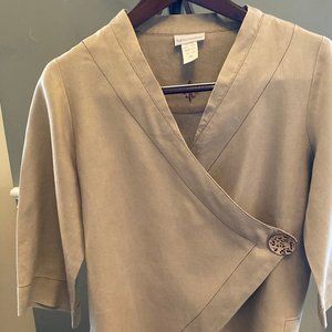 Soft Surroundings Linen Kimono Wrap Top